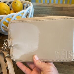 Beis Patient Leather Crossbody Passport Holder/Purse!